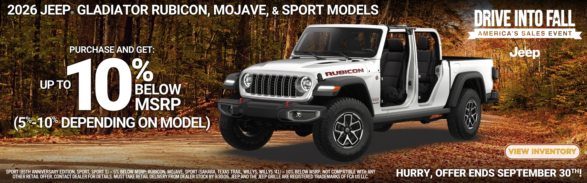 Drive Into Fall America's Sales Event