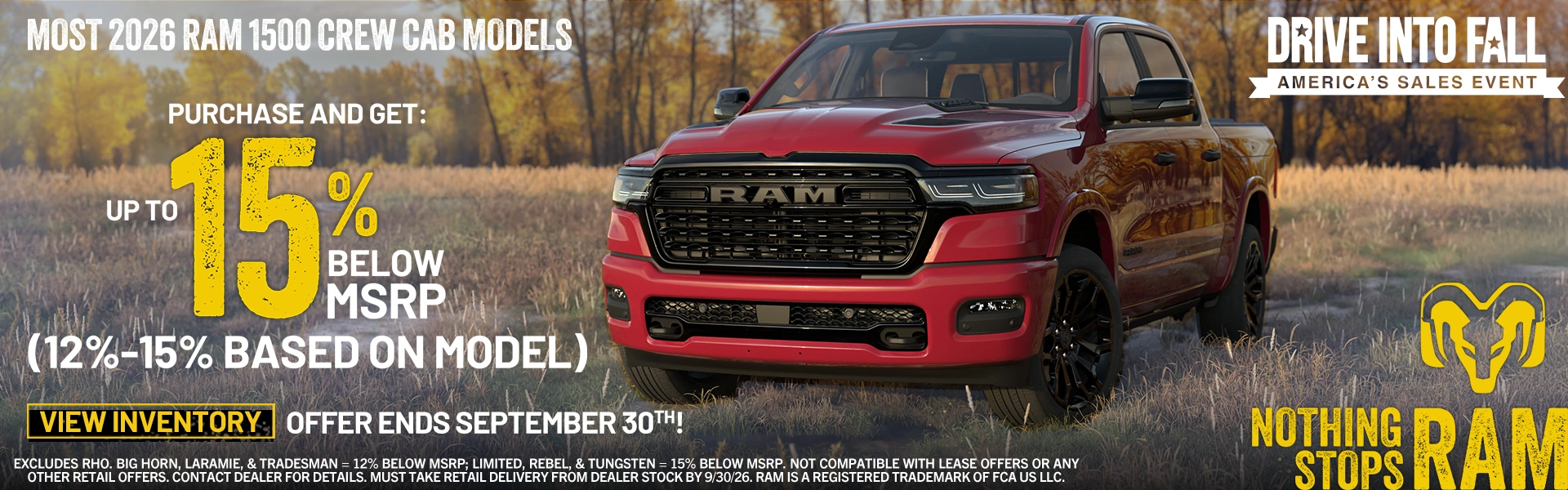 Drive Into Fall America's Sales Event